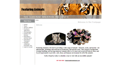 Desktop Screenshot of featuringanimals.com